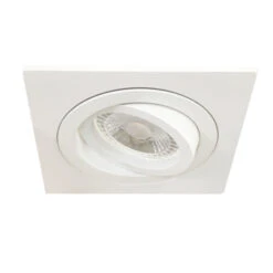 GAMMA Inbouwspot 1 Stuk Richtbaar Wit Vierkant 92mm X 92mm