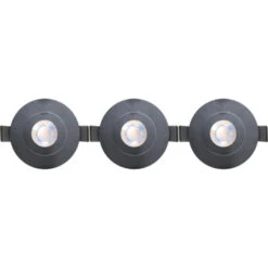 GAMMA LED Integrated Inbouwspots Set Van 3x 5W Richtbaar Zwart Ø 85mm