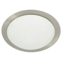 GAMMA Plafonnière Phoenix Wit/staal 21,5 Cm