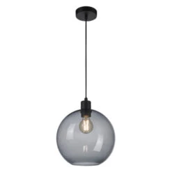 GAMMA Hanglamp Bram Zwart Rookglas