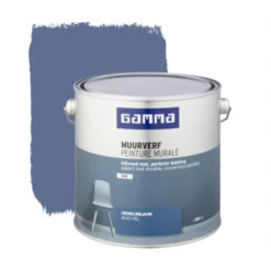 Gamma Muurverf Hemelsblauw Mat 2,5 Liter