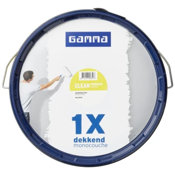 GAMMA Muurverf 1x Dekkend Clean RAL 9010 Gebroken Wit 10 Liter 6 GAMMA Muurverf 1x Dekkend Clean RAL 9010 Gebroken Wit 10 Liter - Afbeelding 4