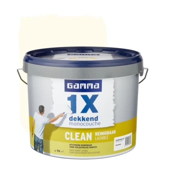 GAMMA Muurverf 1x Dekkend Clean RAL 9010 Gebroken Wit 10 Liter 7 GAMMA Muurverf 1x Dekkend Clean RAL 9010 Gebroken Wit 10 Liter - Afbeelding 5