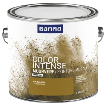 GAMMA Color Intense Muurverf Extra Mat 2,5 L Komijngeel 4 GAMMA Color Intense Muurverf Extra Mat 2,5 L Komijngeel - Afbeelding 2
