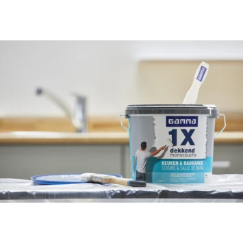 GAMMA Muurverf 1x Dekkend Badkamer & Keuken Wit 5 Liter 8 GAMMA Muurverf 1x Dekkend Badkamer & Keuken Wit 5 Liter - Afbeelding 6