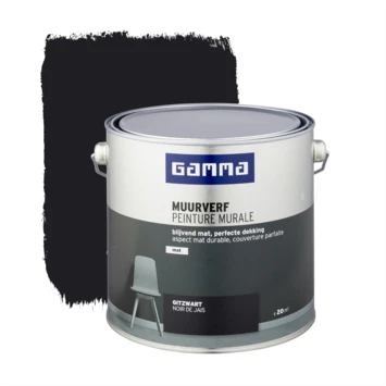 Gamma Muurverf Gitzwart Mat 2,5 Liter 3 Gamma Muurverf Gitzwart Mat 2,5 Liter