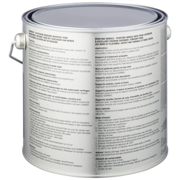 Gamma Muurverf Gitzwart Mat 2,5 Liter 5 Gamma Muurverf Gitzwart Mat 2,5 Liter - Afbeelding 3
