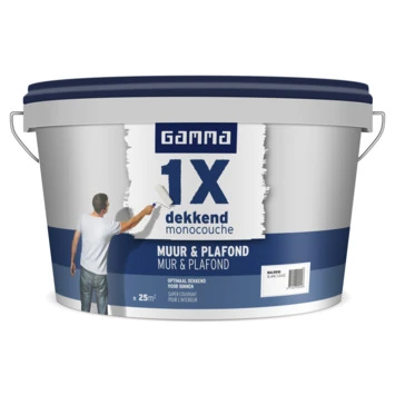 GAMMA Latex 1x Dekkend Muur & Plafond RAL 9010 Gebroken Wit 2,5 Liter 3 GAMMA Latex 1x Dekkend Muur & Plafond RAL 9010 Gebroken Wit 2,5 Liter