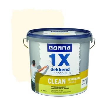 GAMMA Muurverf 1x Dekkend Clean RAL 9010 Gebroken Wit 5 Liter 4 GAMMA Muurverf 1x Dekkend Clean RAL 9010 Gebroken Wit 5 Liter - Afbeelding 2