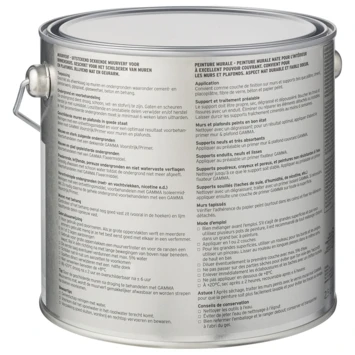 GAMMA Muurverf Wolkengrijs Mat 2,5 Liter 5 GAMMA Muurverf Wolkengrijs Mat 2,5 Liter - Afbeelding 3