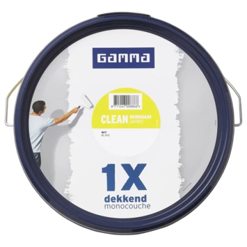 GAMMA Muurverf 1x Dekkend Clean Wit 5 Liter 7 GAMMA Muurverf 1x Dekkend Clean Wit 5 Liter - Afbeelding 5