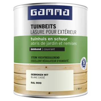 GAMMA Tuinbeits Tuinhuis & Schuur Dekkend RAL 9010 Gebroken Wit 750 Ml 3 GAMMA Tuinbeits Tuinhuis & Schuur Dekkend RAL 9010 Gebroken Wit 750 Ml
