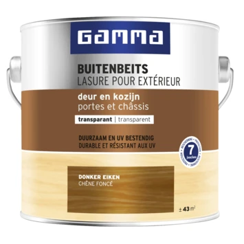 GAMMA Buitenbeits Deur & Kozijn Transparant Donker Eiken 2,5 Liter 3 GAMMA Buitenbeits Deur & Kozijn Transparant Donker Eiken 2,5 Liter