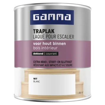 GAMMA Traplak Zijdeglans 750 Ml Wit 3 GAMMA Traplak Zijdeglans 750 Ml Wit