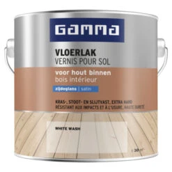 GAMMA Vloerlak Zijdeglans 2,5 Liter Whitewash -Gamma 123 1950