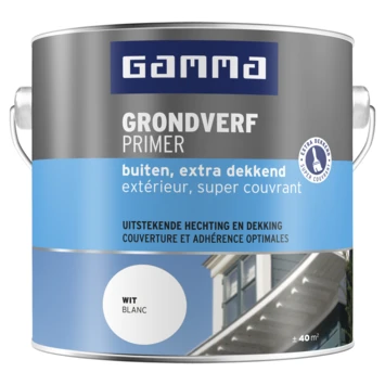 GAMMA Grondverf Buiten Extra Dekkend 2,5 Liter Wit 3 GAMMA Grondverf Buiten Extra Dekkend 2,5 Liter Wit
