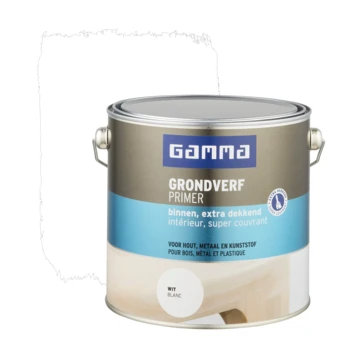 GAMMA Grondverf Binnen Extra Dekkend 2,5 L Wit 6 GAMMA Grondverf Binnen Extra Dekkend 2,5 L Wit - Afbeelding 4