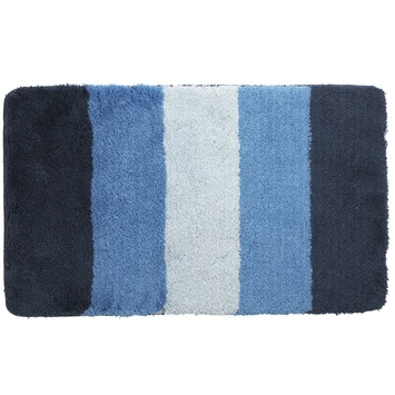 GAMMA Badmat Streep Blauw 90x60 Cm 3 GAMMA Badmat Streep Blauw 90x60 Cm