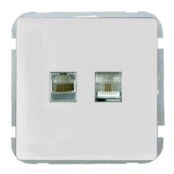 GAMMA Everest Stopcontact UTP En Telefonie Wit 3 GAMMA Everest Stopcontact UTP En Telefonie Wit