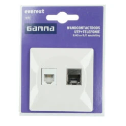 GAMMA Everest Stopcontact UTP En Telefonie Wit 8 GAMMA Everest Stopcontact UTP En Telefonie Wit -Gamma 123 611