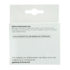 GAMMA Everest Ventilatorschakelaar Wit 9 GAMMA Everest Ventilatorschakelaar Wit -Gamma 123 638